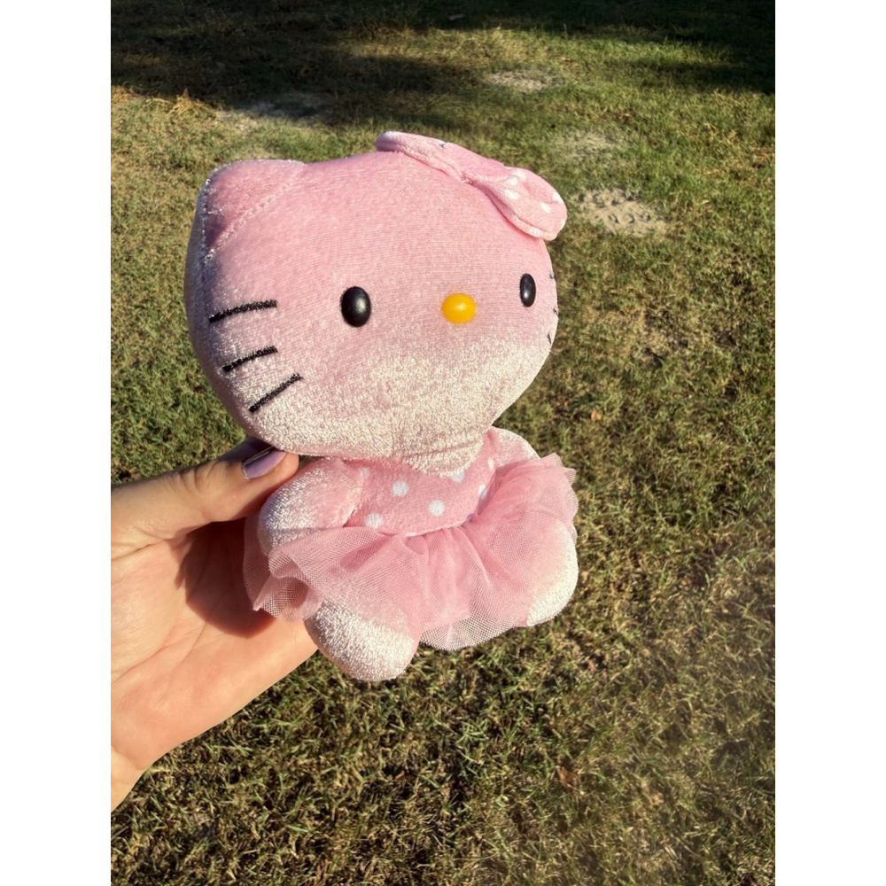 Ty Hello Kitty Sanrio Ballerina Plush 6" Stuffed Animal 2014 Polka Dot Pink Tutu - Picture 2 of 7